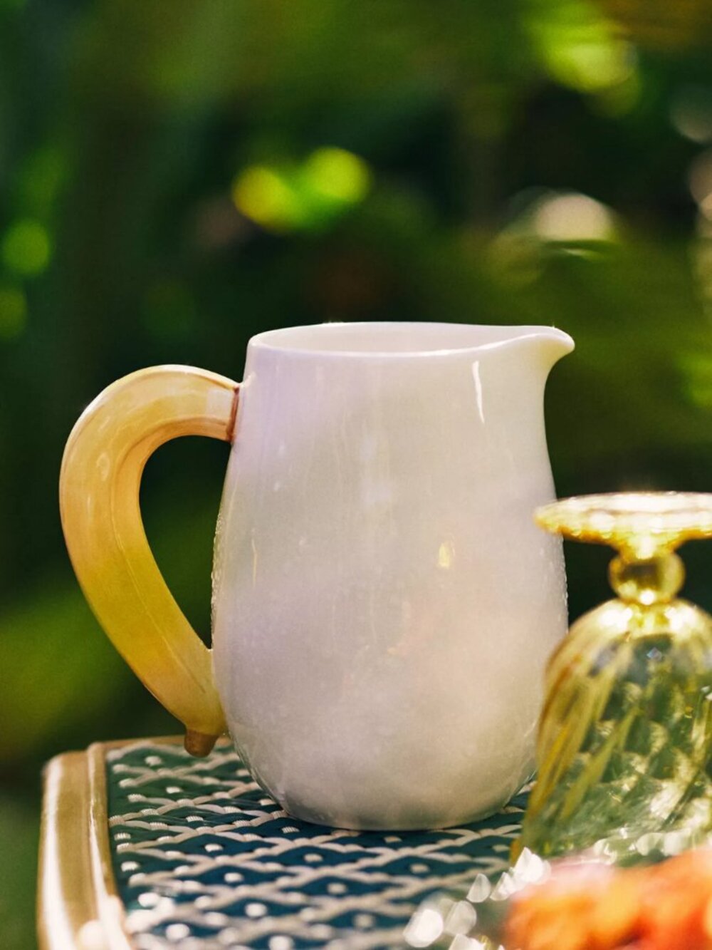 NWT Farm Rio x Anthropologie Stoneware Pitcher in White